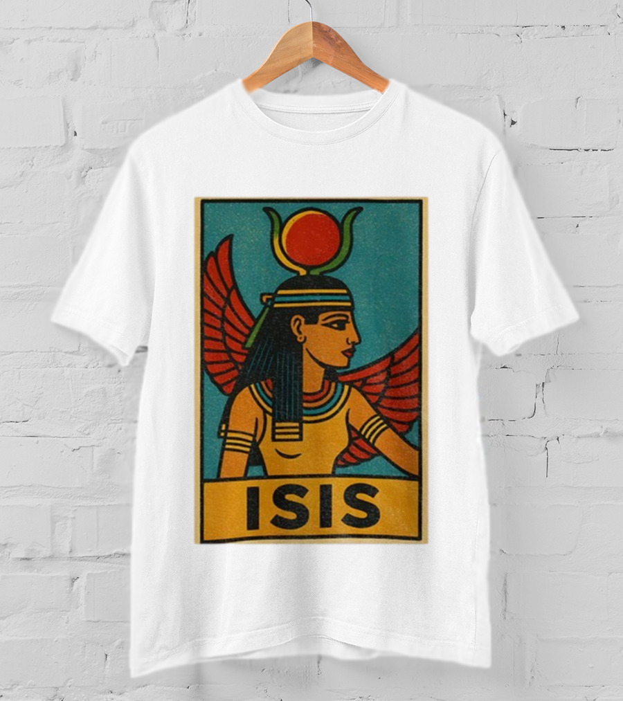 Isis Egyptian Goddess Comic Style For Mythology Fans And Divine Feminine Seekers T-Shirt