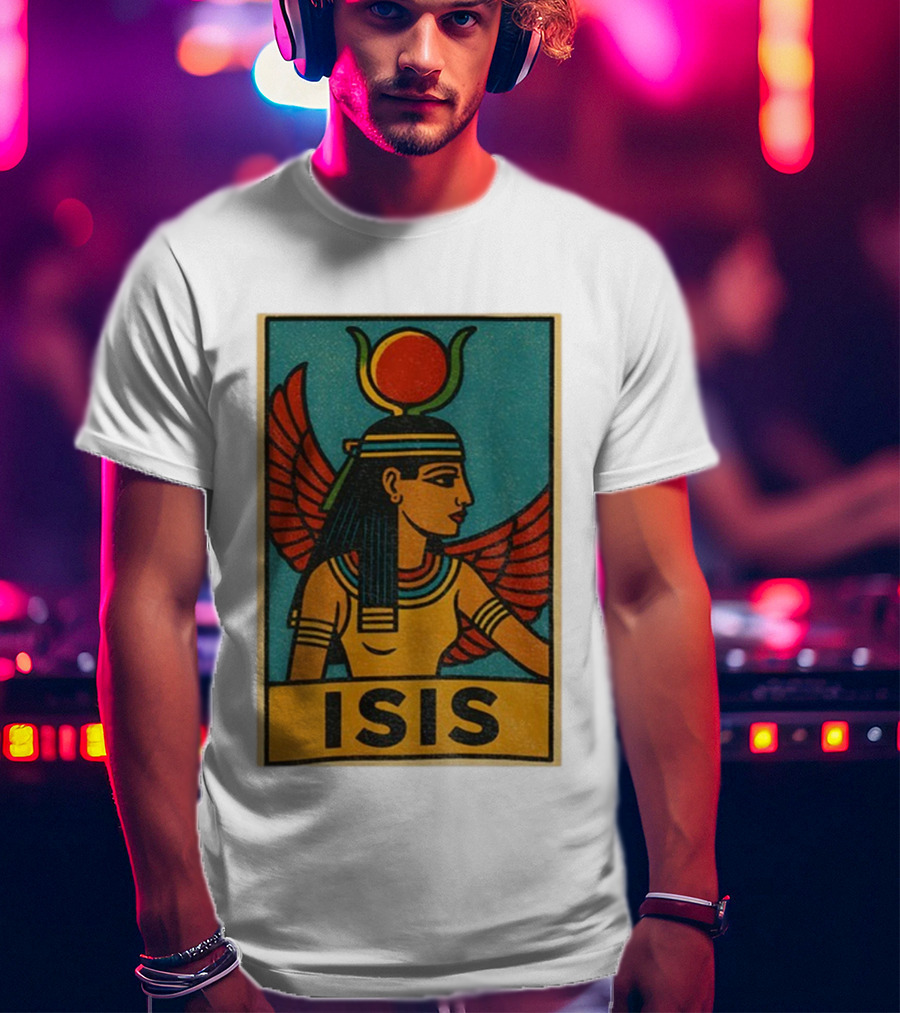 Isis Egyptian Goddess Comic Style For Mythology Fans And Divine Feminine Seekers T-Shirt
