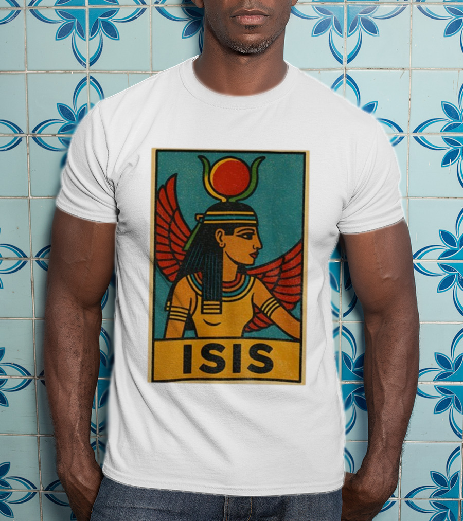 Isis Egyptian Goddess Comic Style For Mythology Fans And Divine Feminine Seekers T-Shirt