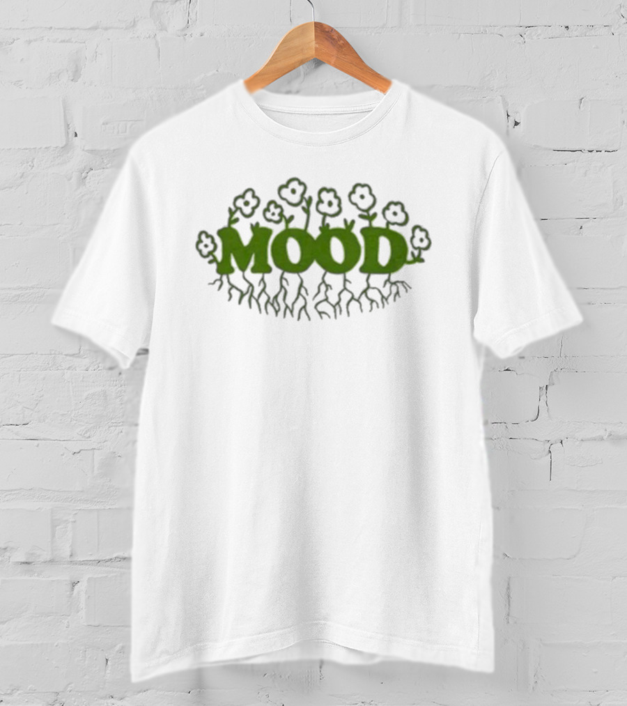 Mood Roots With Flowers Design T-Shirt