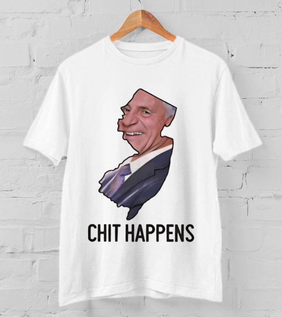 New Jersey Map Caricature Chit Happens T-Shirt