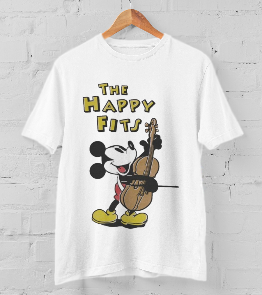 The Happy Fits Steamboat Willie Mickey Mouse Cello Violin T-Shirt