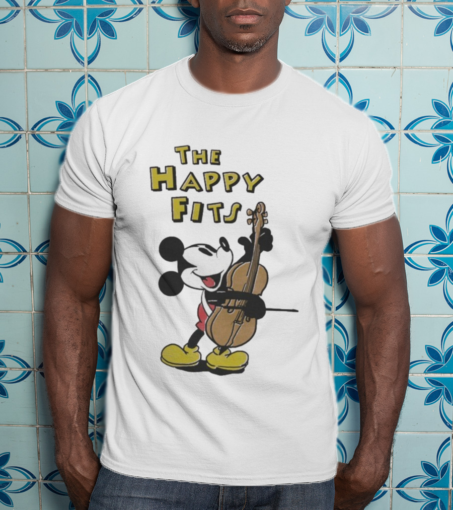 The Happy Fits Steamboat Willie Mickey Mouse Cello Violin T-Shirt
