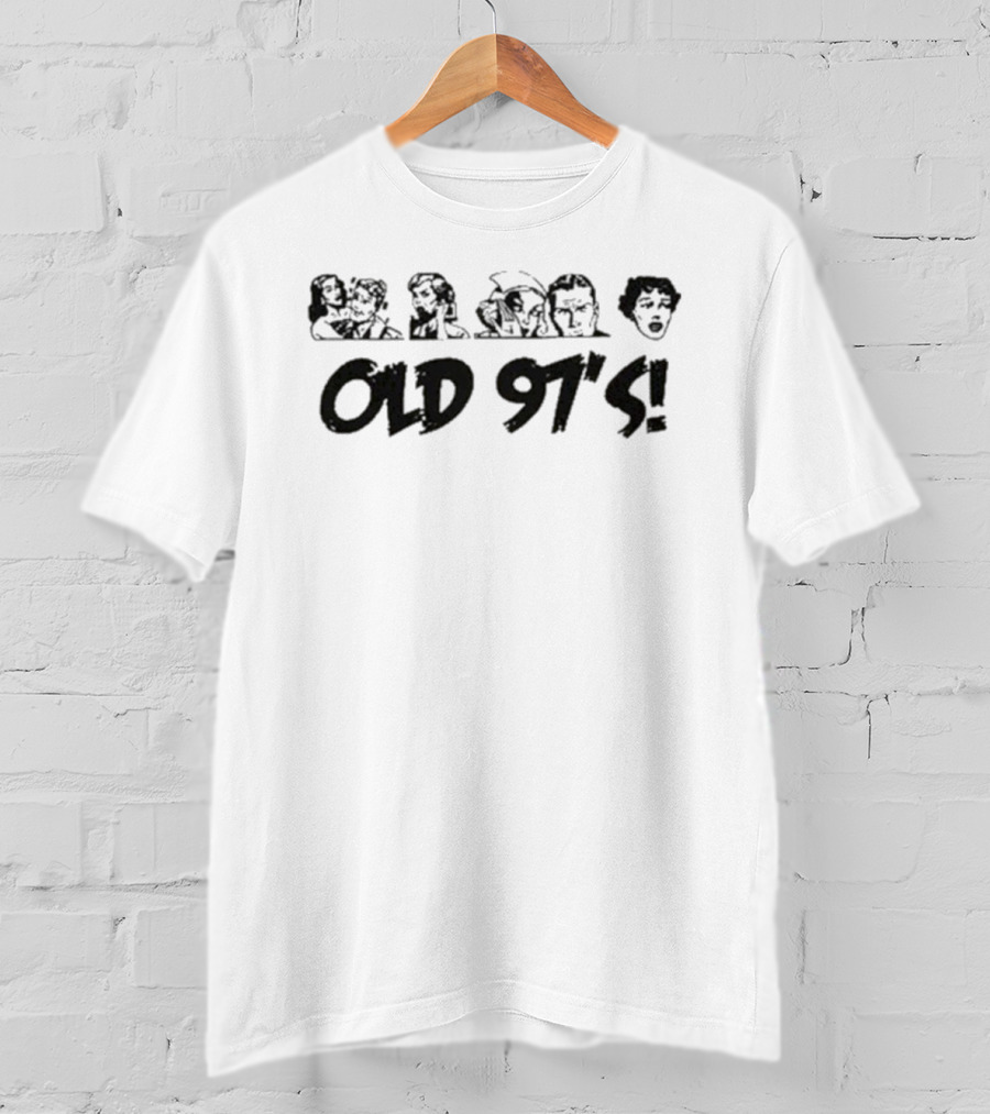 Old 97's Band Faces Graphic Text T-Shirt