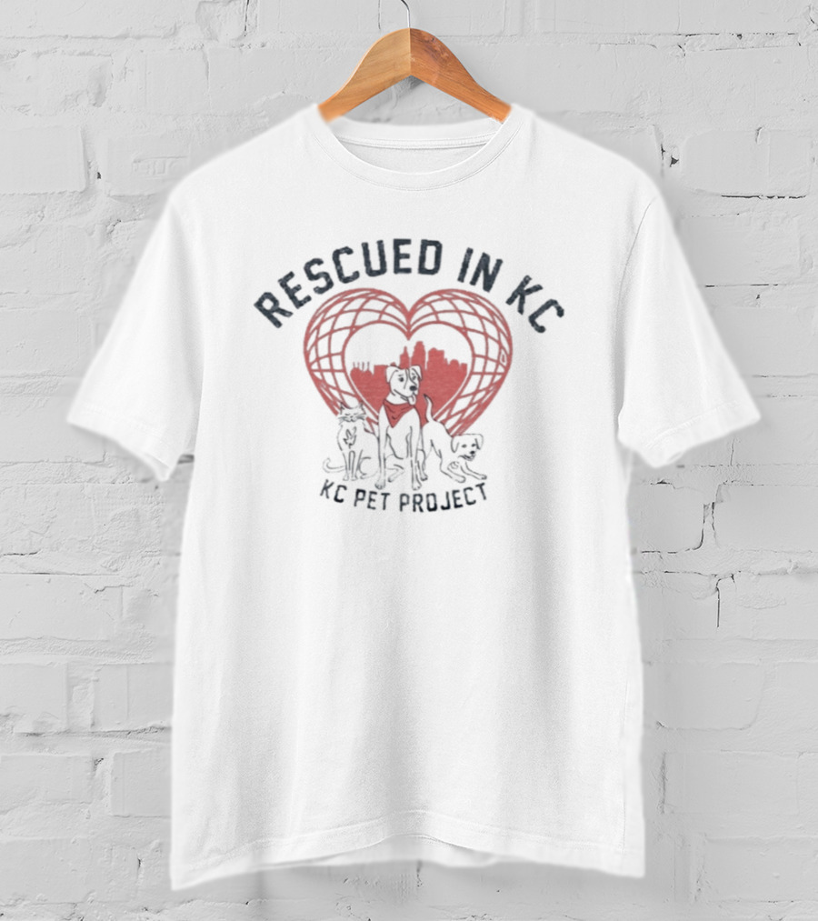 Rescued In KC Heart Design KC Pet Project T-Shirt