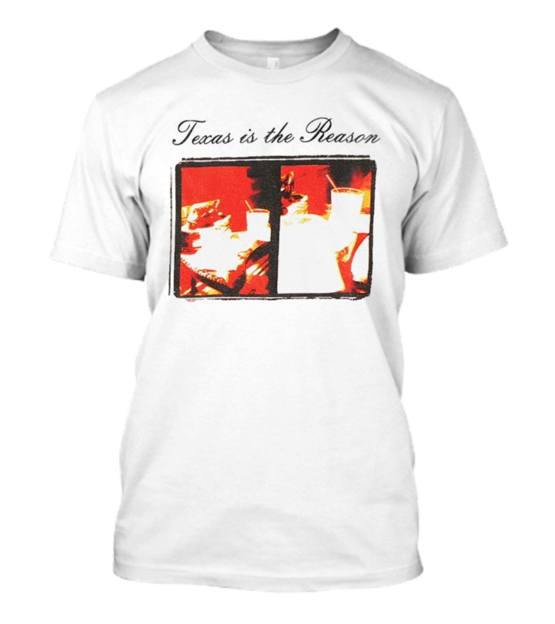 Texan Vintage Aesthetic With Retro Diner Imagery T-Shirt