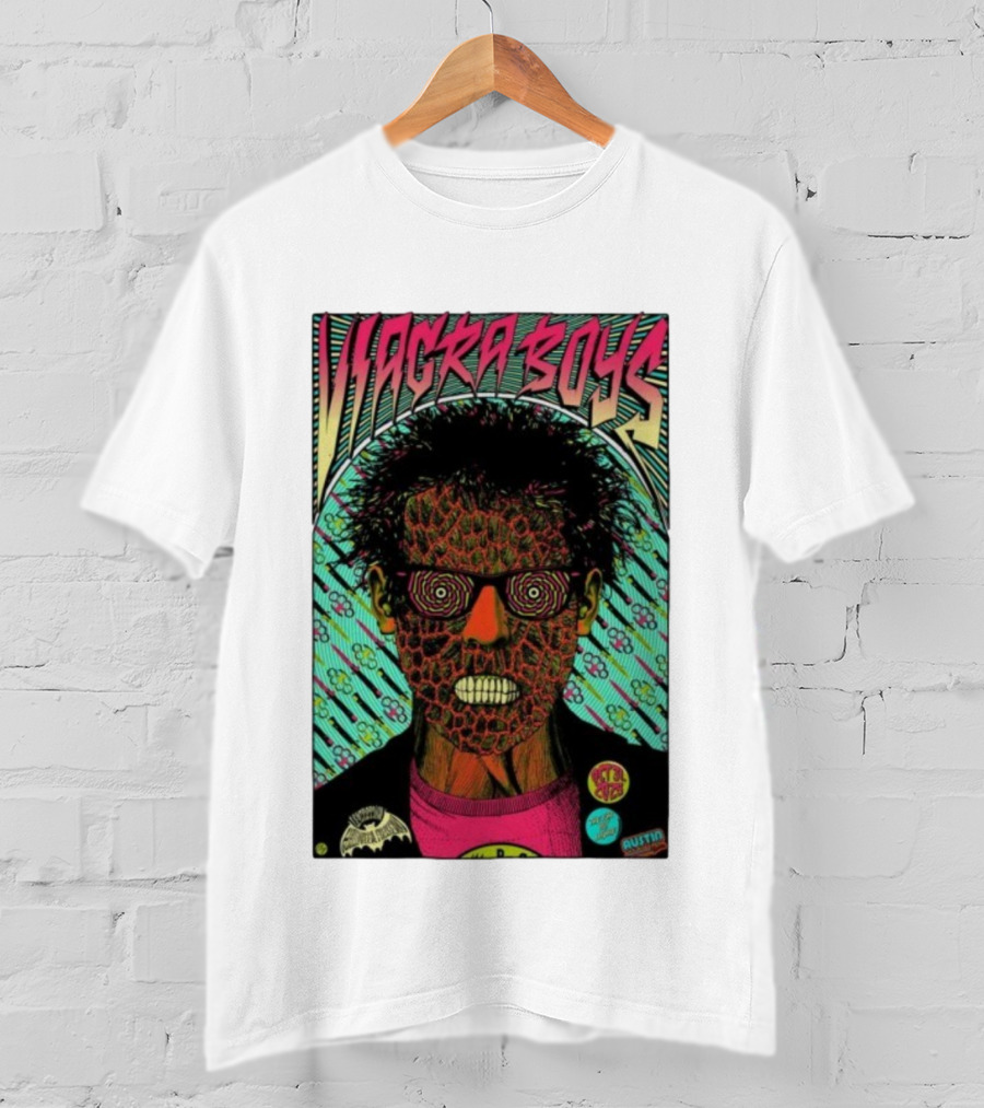 Viagra Boys Concert October 31 2025 The Far Out Lounge Austin Texas Psychedelic Art T-Shirt