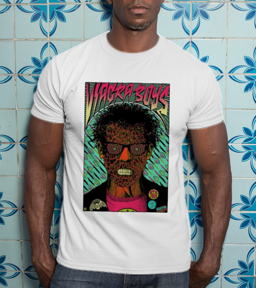 Viagra Boys Concert October 31 2025 The Far Out Lounge Austin Texas Psychedelic Art T-Shirt