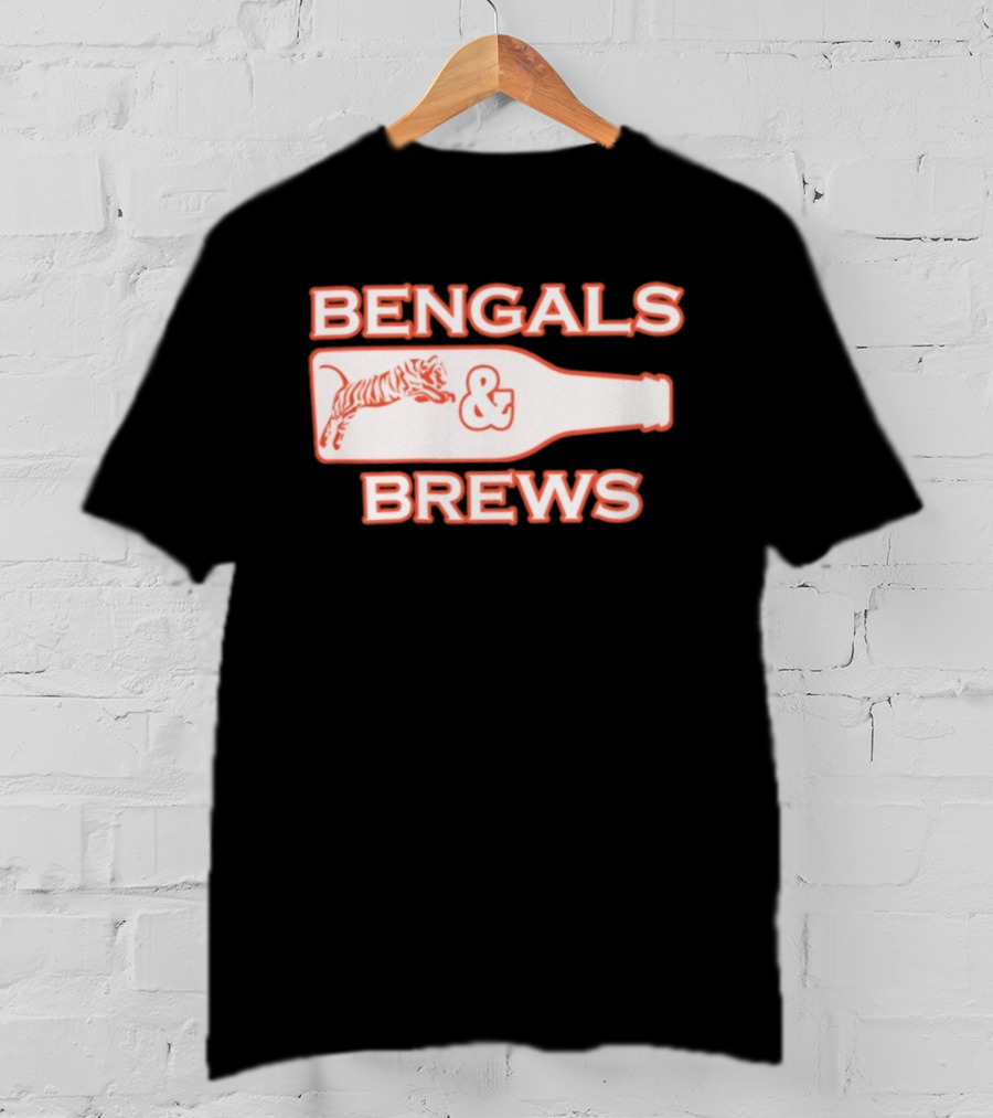 Bengals And Brews Cincinnati Bengals Game Day Tiger Bottle T-Shirt
