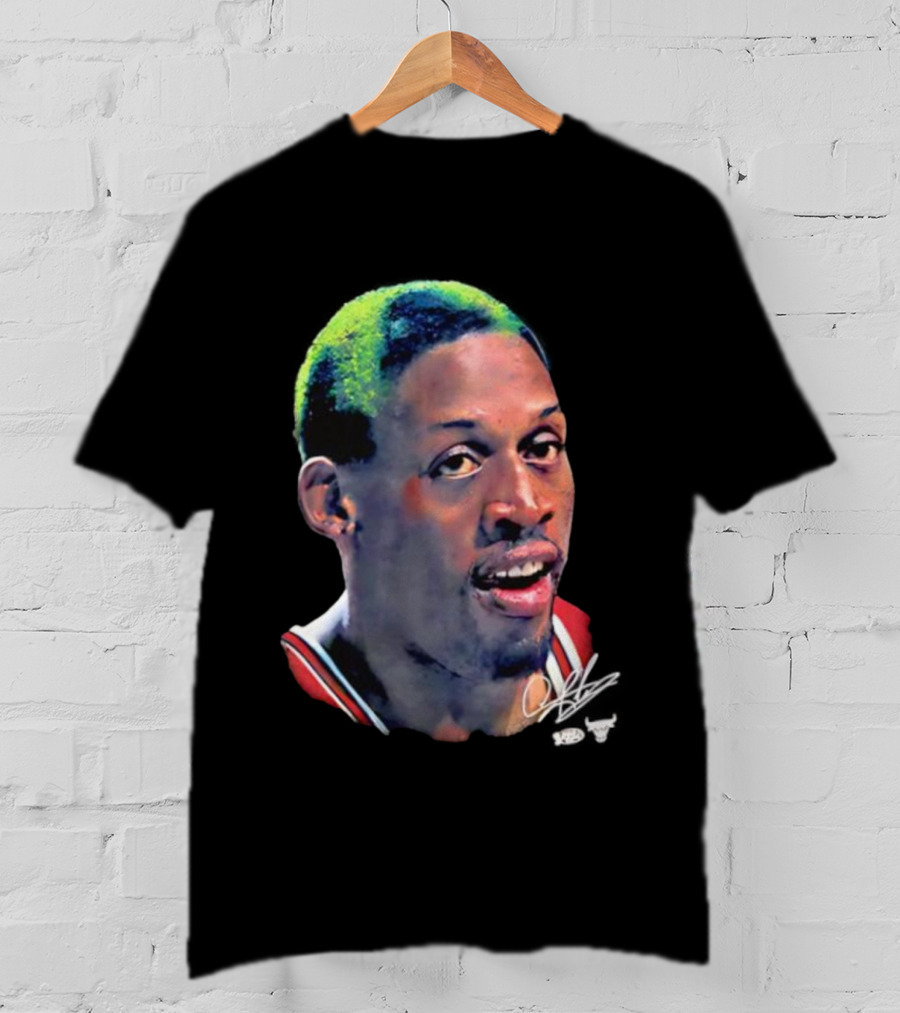 Chicago Bulls Dennis Rodman Big Face Signature T-Shirt