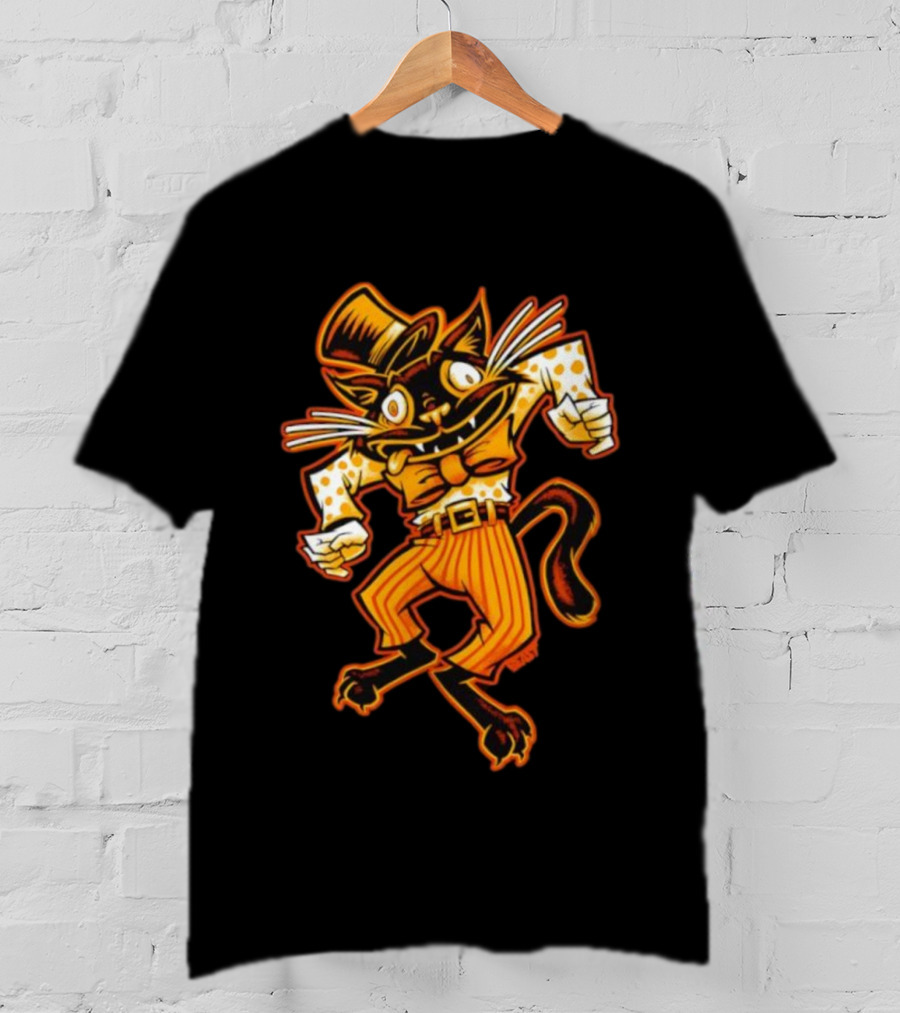 Dancing Cat Creep BeastWreck Halloween Monster Vintage Cartoon Style T-Shirt