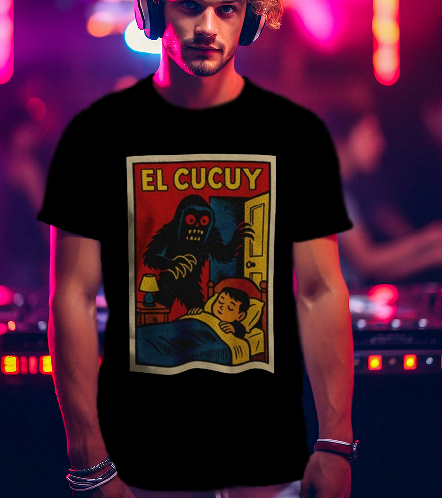El Cucuy Latin Folklore Boogeyman Retro Comic Cover Nighttime Fright T-Shirt