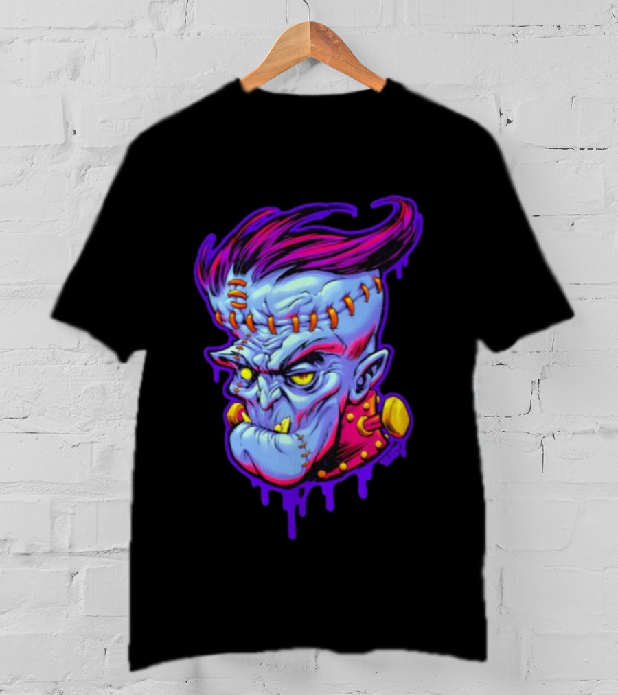 Funkenstein Frankenstein’s Monster Hammer Films Vampire Style Portrait T-Shirt