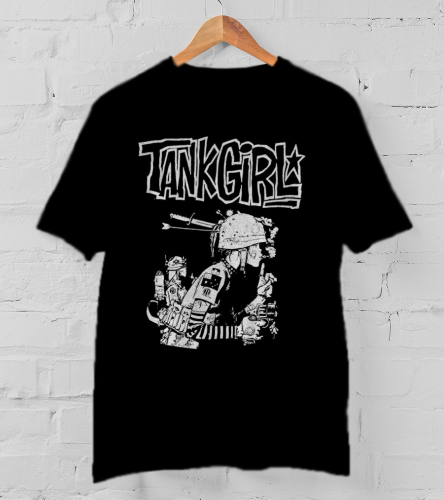 Gorillaz Tank Girl Black White Collaboration T-Shirt