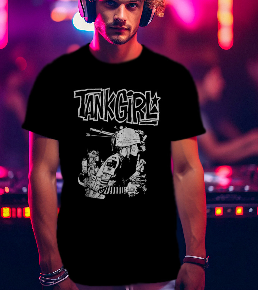 Gorillaz Tank Girl Black White Collaboration T-Shirt