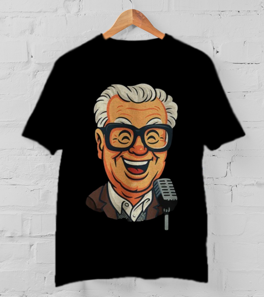 Harry Caray Cartoon Sports Commentator Baseball Fan Tribute T-Shirt