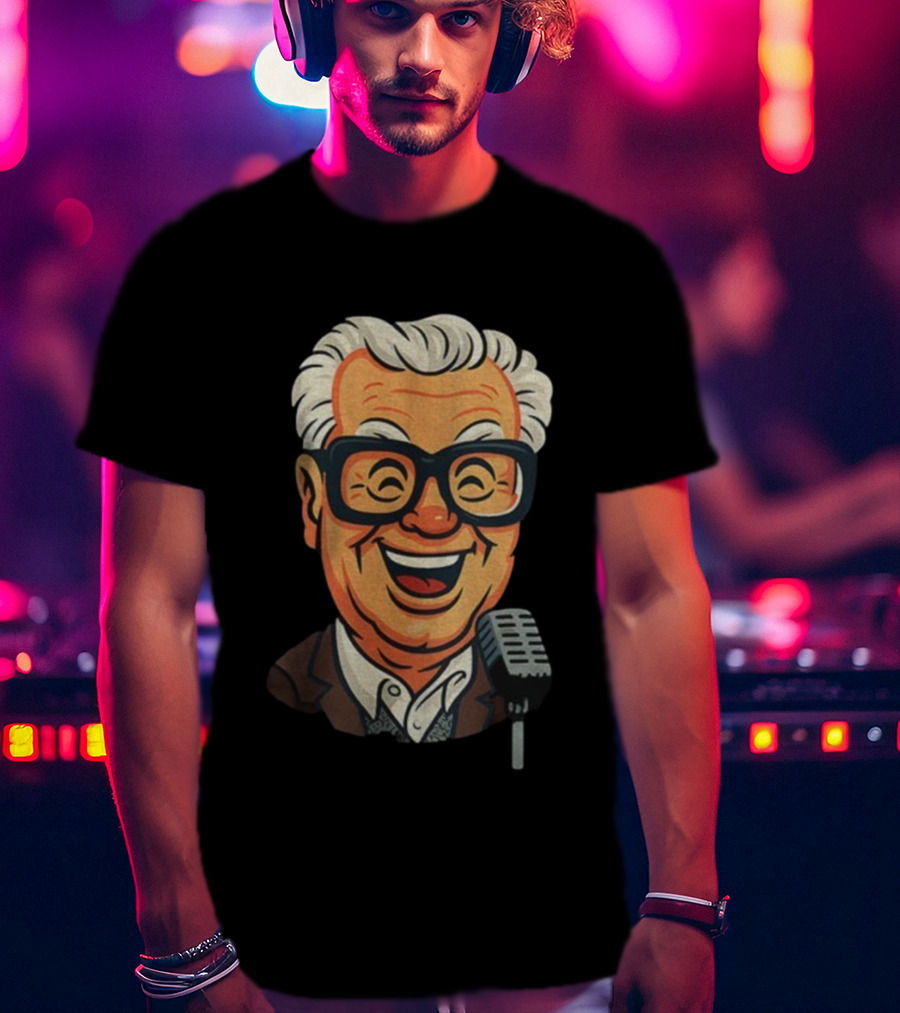 Harry Caray Cartoon Sports Commentator Baseball Fan Tribute T-Shirt