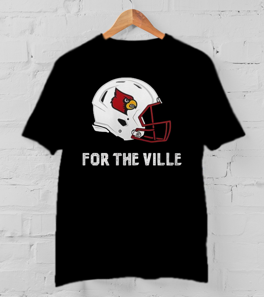 FOR THE VILLE Louisville Cardinals Mascot Helmet T-Shirt