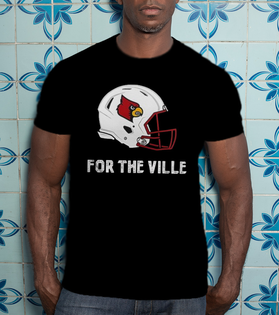 FOR THE VILLE Louisville Cardinals Mascot Helmet T-Shirt