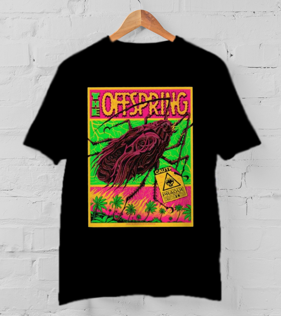 The Offspring Fortuna Hall Prague October 2nd 2025 Caution Insect T-Shirt