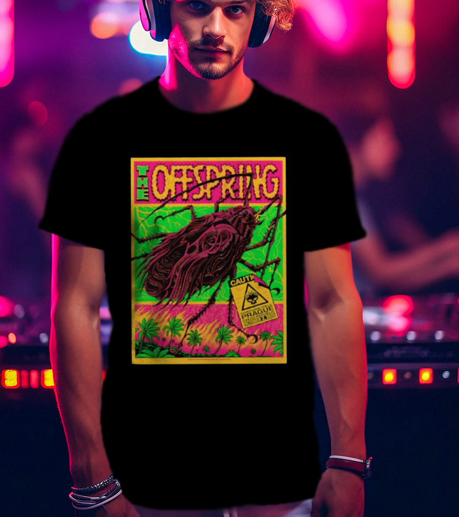 The Offspring Fortuna Hall Prague October 2nd 2025 Caution Insect T-Shirt