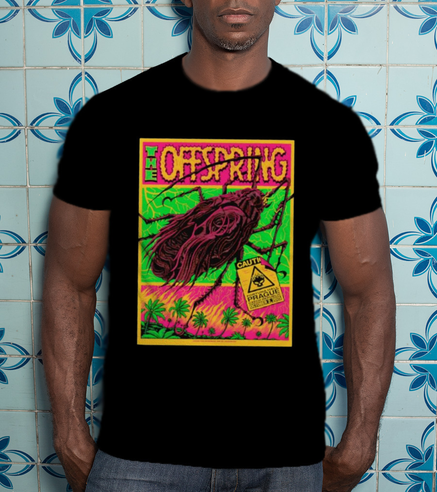 The Offspring Fortuna Hall Prague October 2nd 2025 Caution Insect T-Shirt