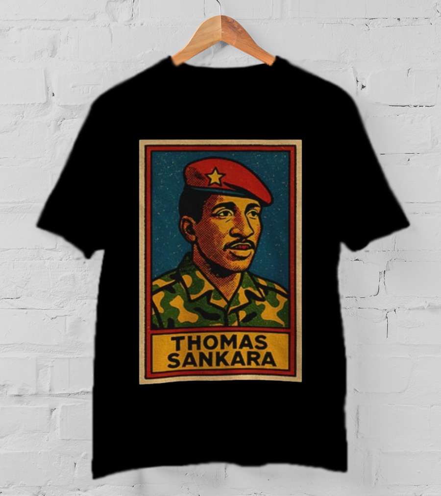Thomas Sankara Camouflage Beret Revolutionary Style Retro T-Shirt