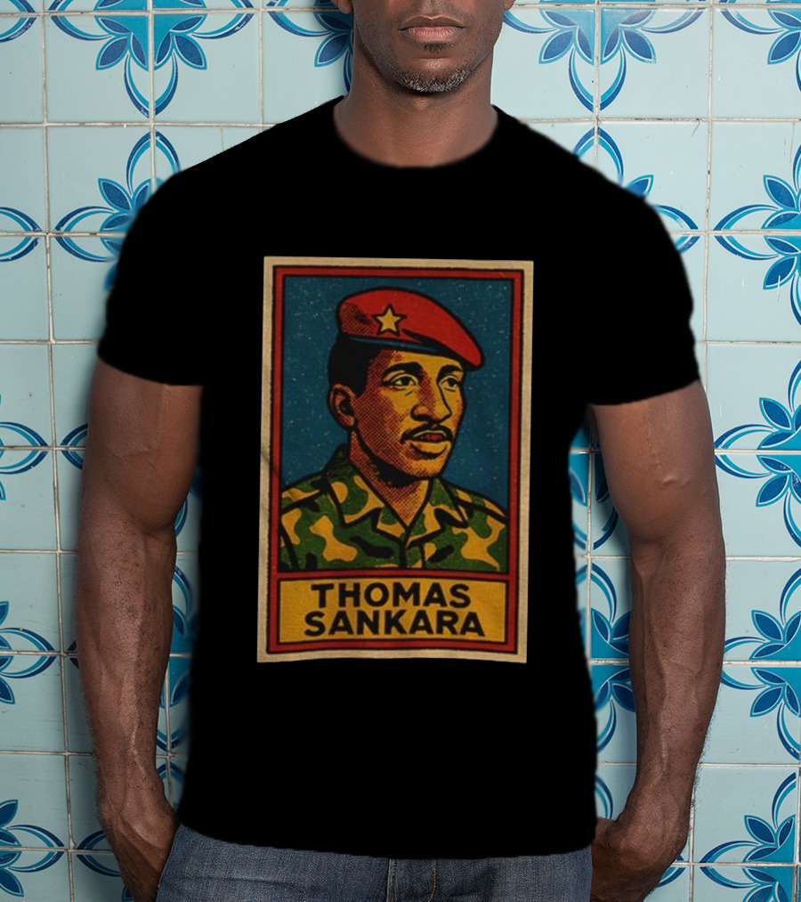 Thomas Sankara Camouflage Beret Revolutionary Style Retro T-Shirt
