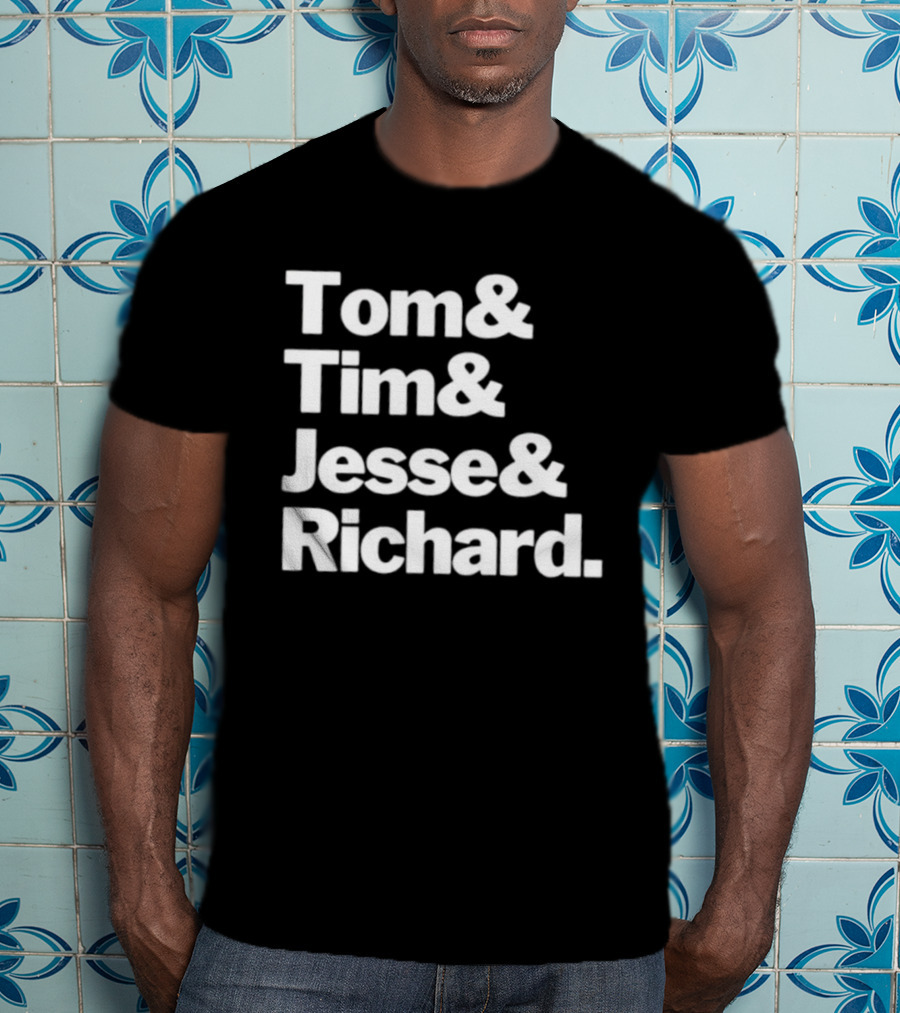Tom And Tim And Jesse And Richard Text Graphic T-Shirt