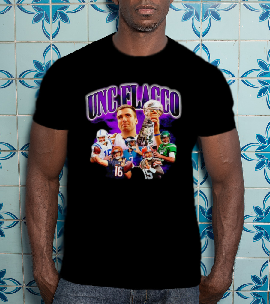 UNC Flacco Football Super Bowl Trophy Quarterbacks T-Shirt