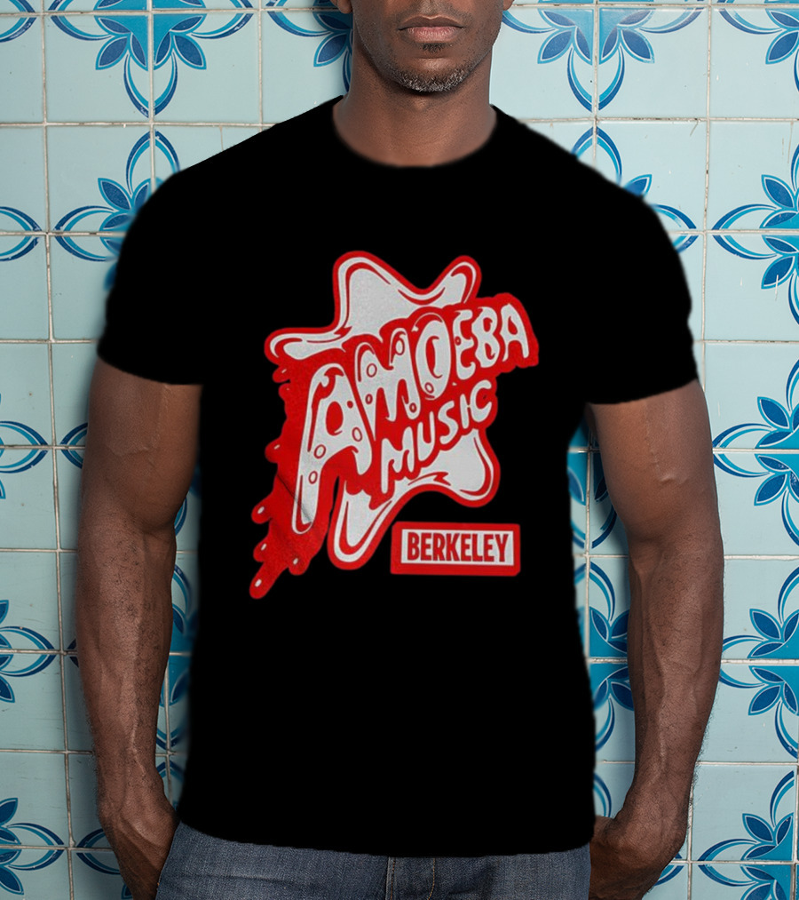 Amoeba Music Berkeley Retro Dripping Logo Marcus Kim T-Shirt
