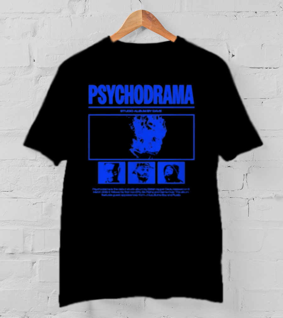 Dave Psychodrama Blue Face Iconic Music Album Art T-Shirt