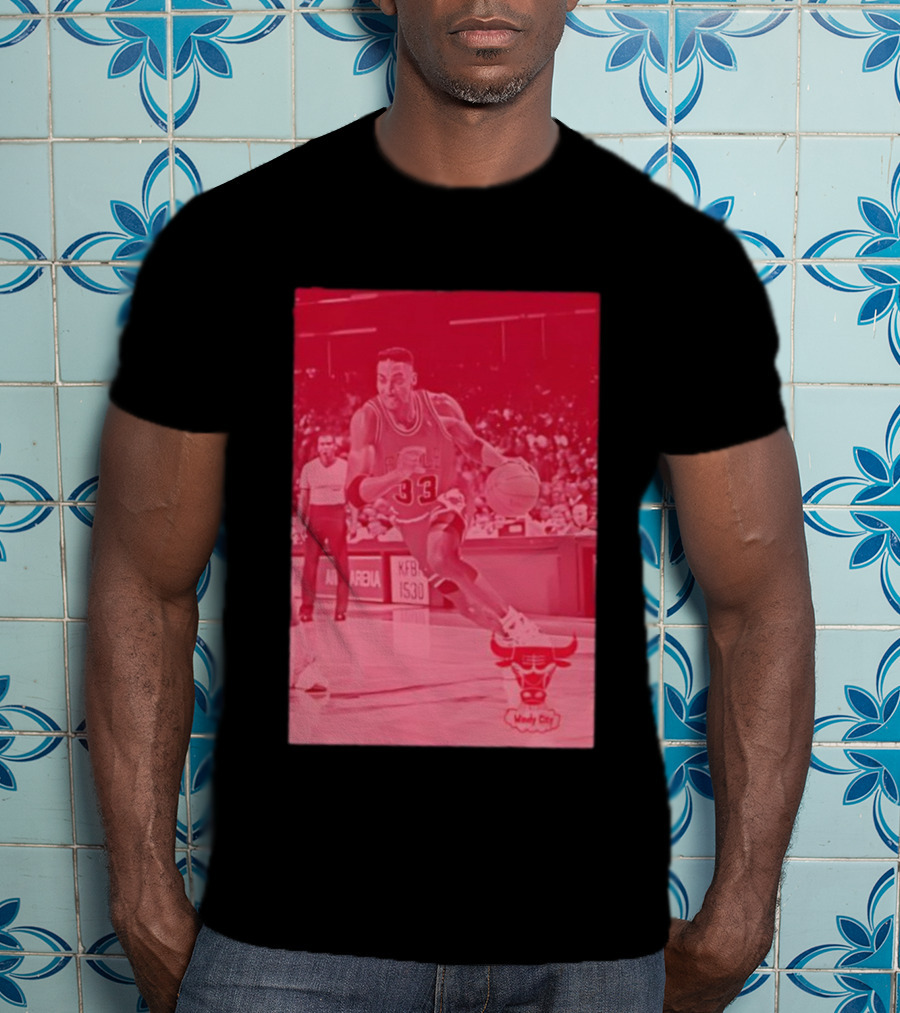 Chicago Bulls Scottie Pippen 33 Windy City NBA Basketball T-Shirt
