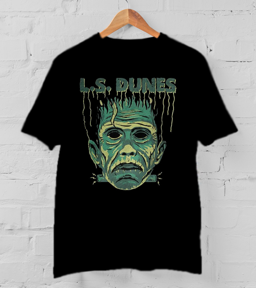 L.S. Dunes Frankenstein Halloween Monster Face T-Shirt