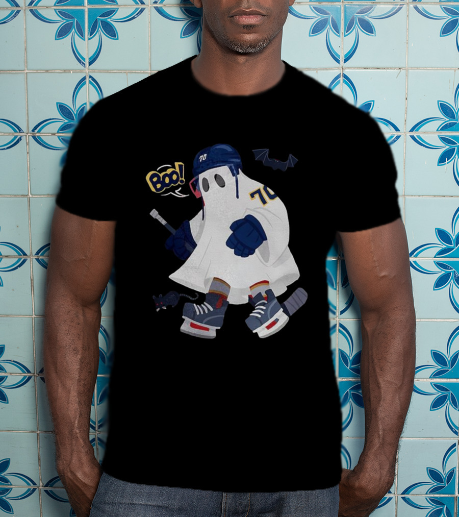 Florida Panthers NHL Halloween Boo Hockey Ghost 70 T-Shirt