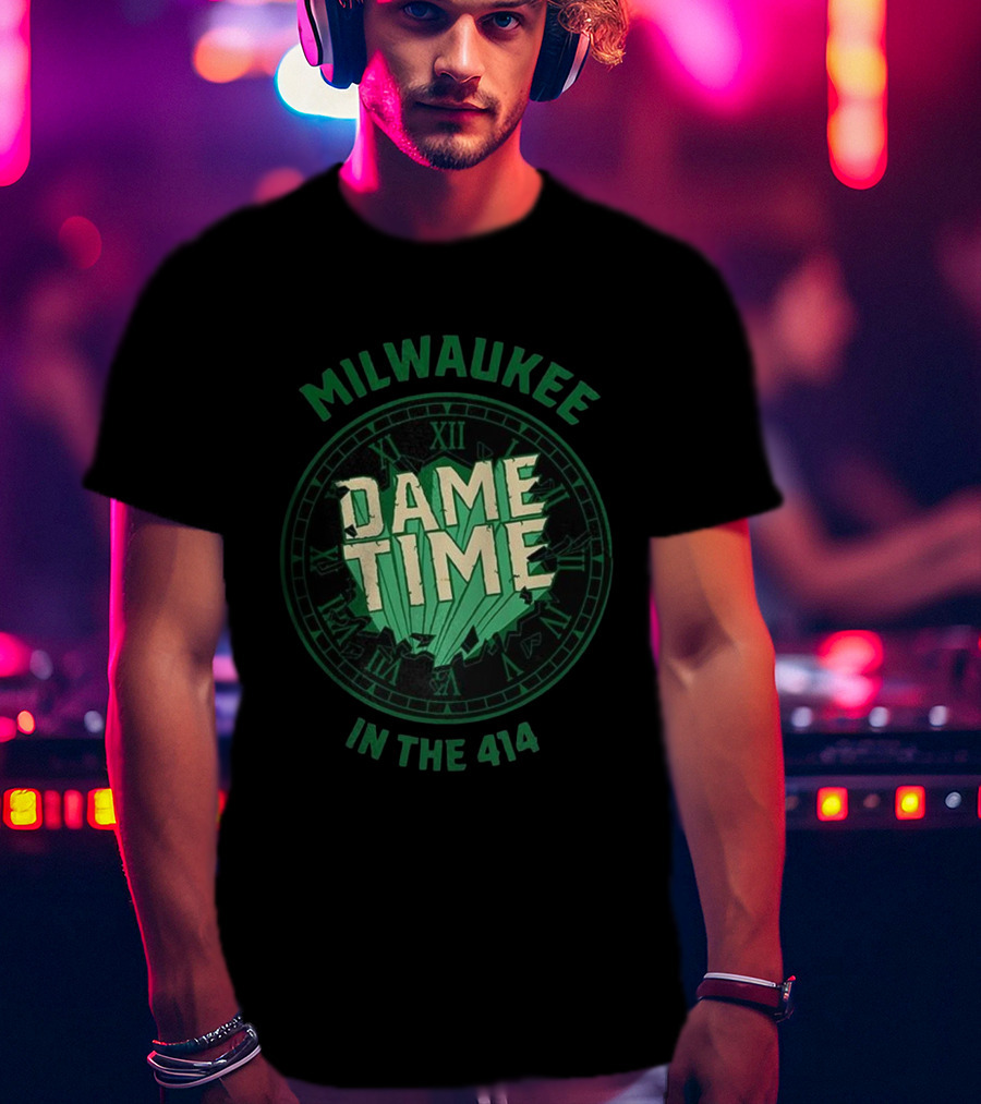 Milwaukee Dame Time In The 414 Basketball Dime Time T-Shirt