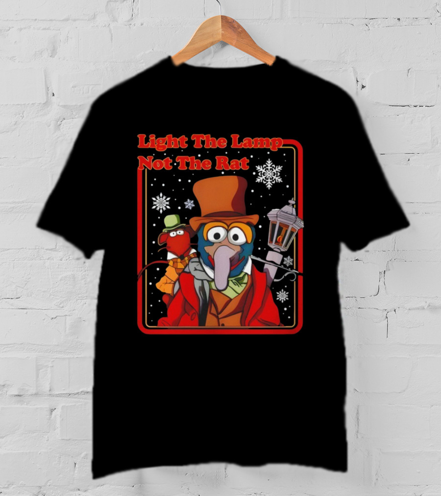 Gonzo Rizzo The Muppets Christmas Carol Light The Lamp Not The Rat T-Shirt