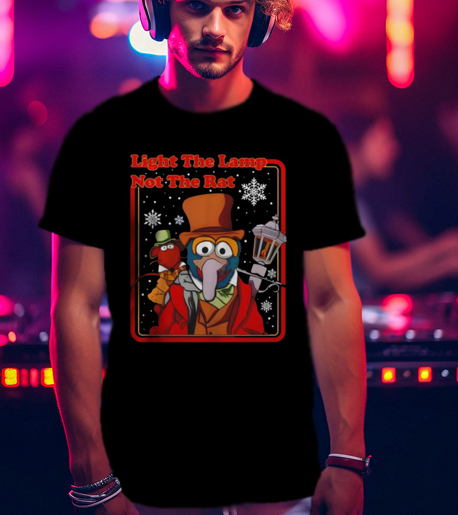Gonzo Rizzo The Muppets Christmas Carol Light The Lamp Not The Rat T-Shirt