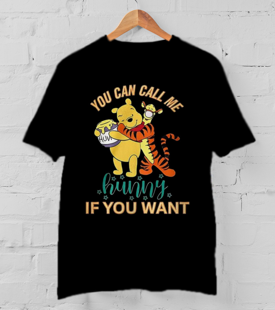 Winnie The Pooh You Can Call Me Hunny Tigger Hugging Image T-Shirt