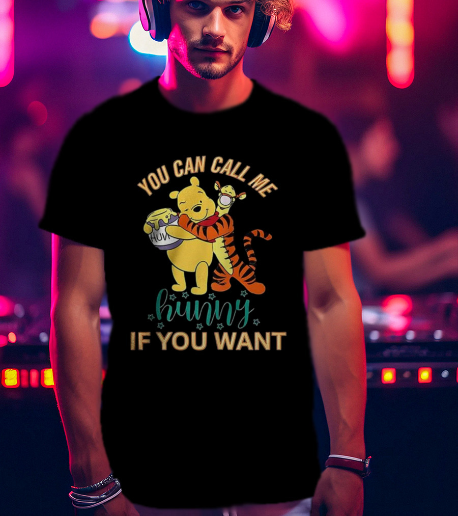 Winnie The Pooh You Can Call Me Hunny Tigger Hugging Image T-Shirt