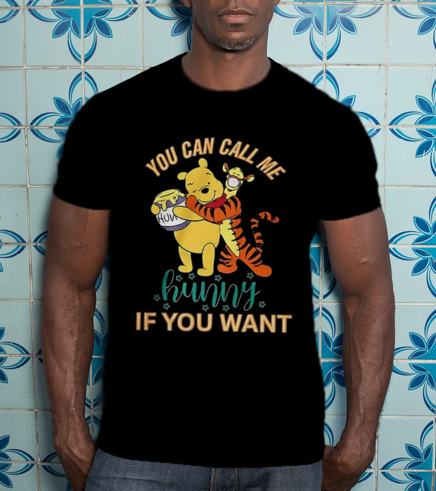 Winnie The Pooh You Can Call Me Hunny Tigger Hugging Image T-Shirt