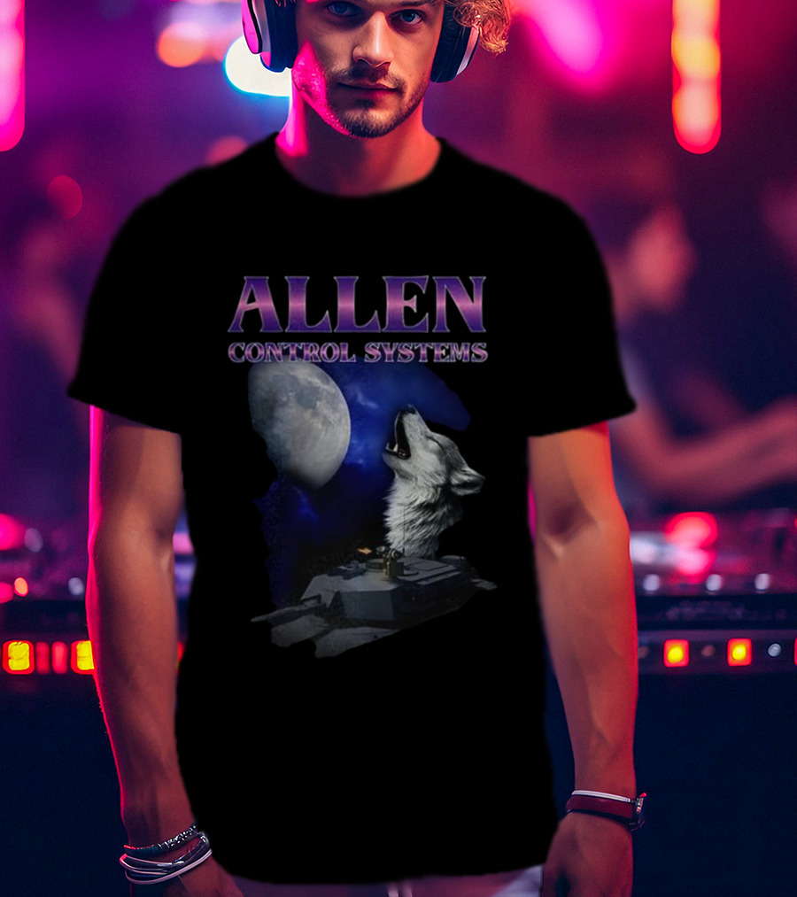 Allen Control Systems Howling Wolf Moon Tank Design T-Shirt