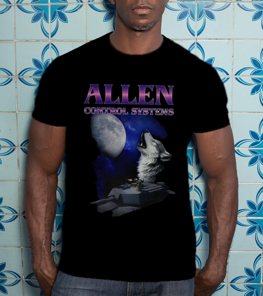 Allen Control Systems Howling Wolf Moon Tank Design T-Shirt