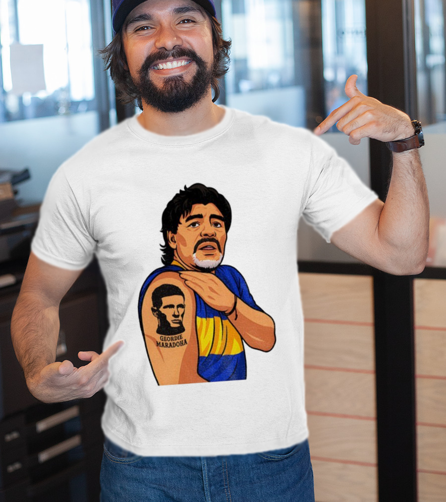 Elliot Anderson Geordie Maradona Tattoo Icon Illustration T-Shirt