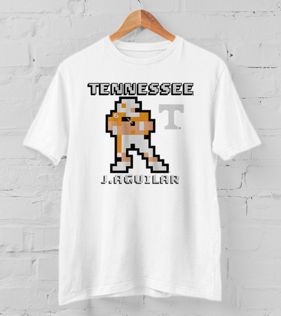 Tennessee Volunteers J. Aguilar Retro 8Bit Football 2025 T-Shirt