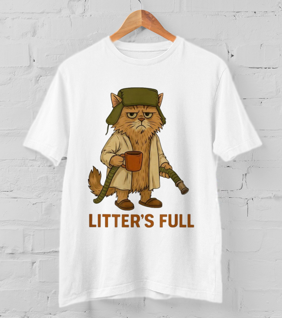 Litter’s Full Cat Coffee And Hose Hat T-Shirt