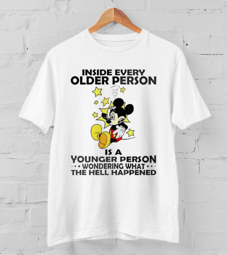 Mickey Younger Person Wondering What The Hell Happened Stars T-Shirt