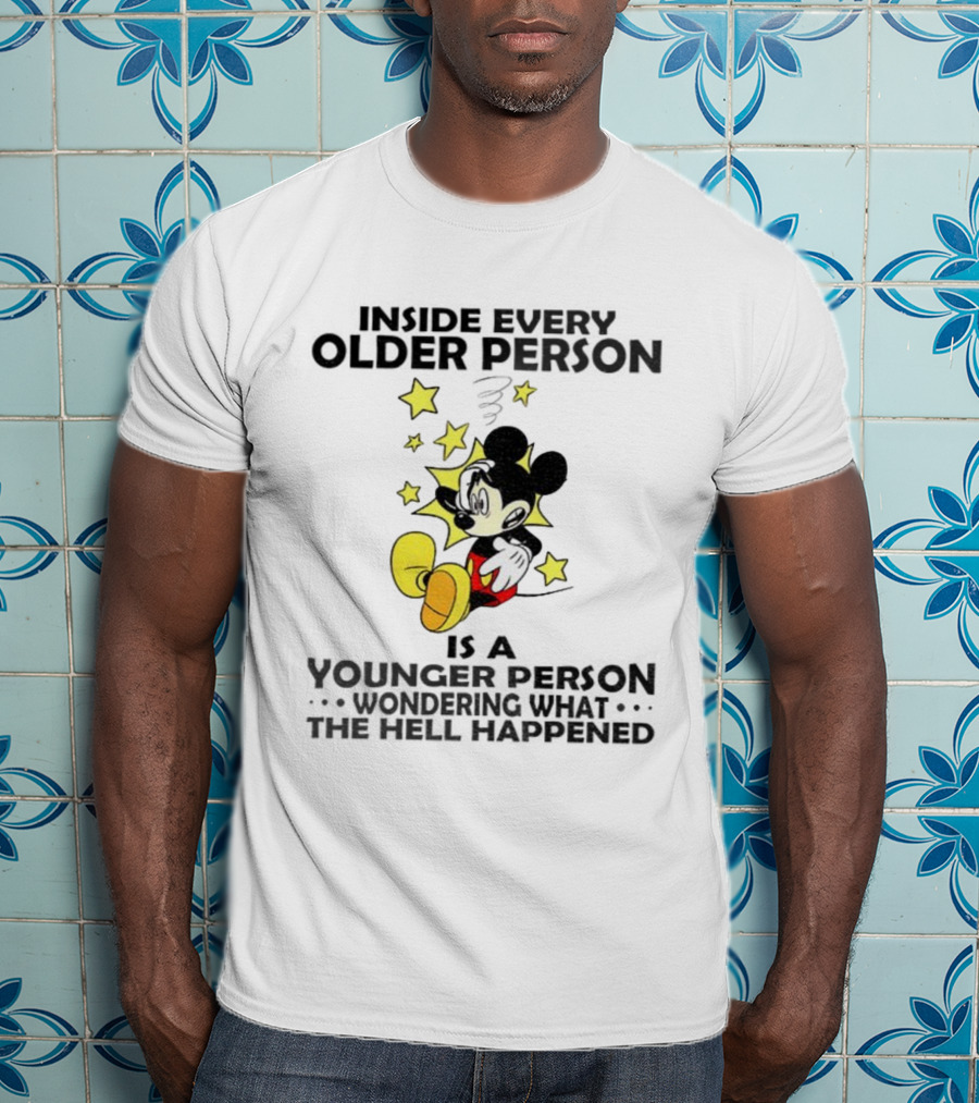 Mickey Younger Person Wondering What The Hell Happened Stars T-Shirt