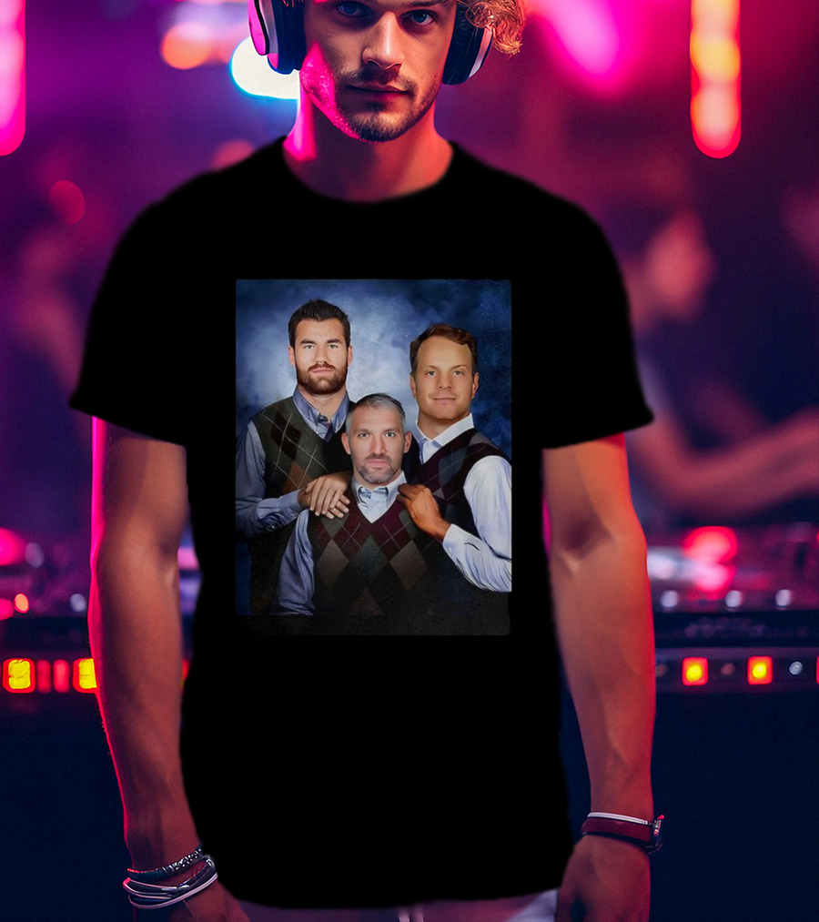 Alexander Ovechkin Tom Wilson John Carlson Step Brothers Portrait T-Shirt