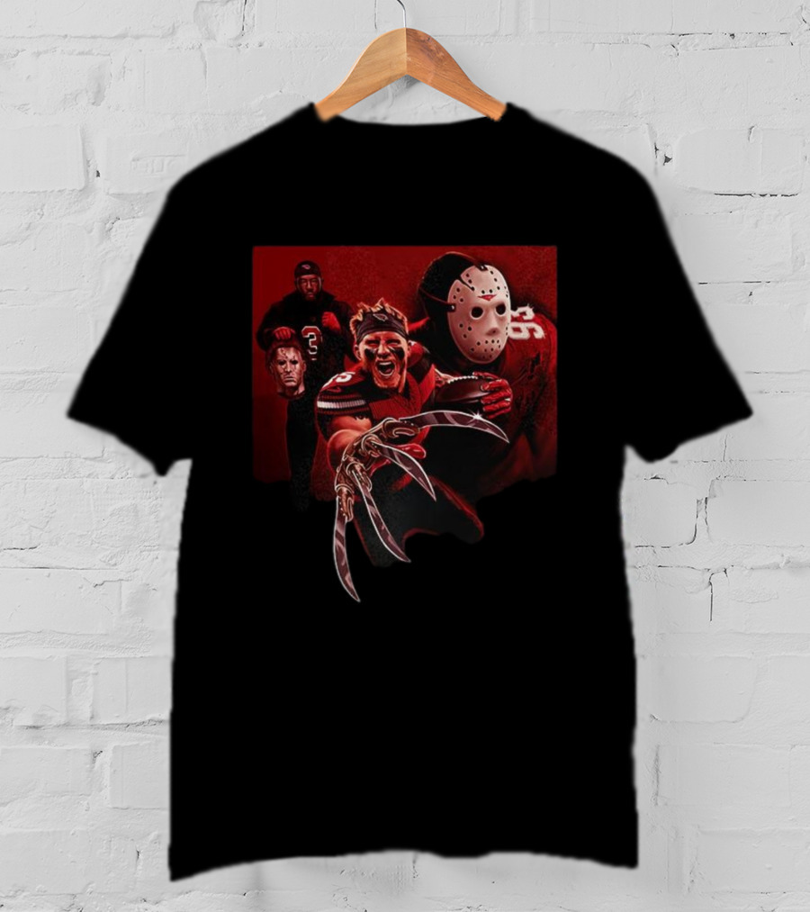 Arizona Cardinals 2025 Halloween Horror Football Mashup Freddy Jason Michael Myers Sports Fan Gear T-Shirt